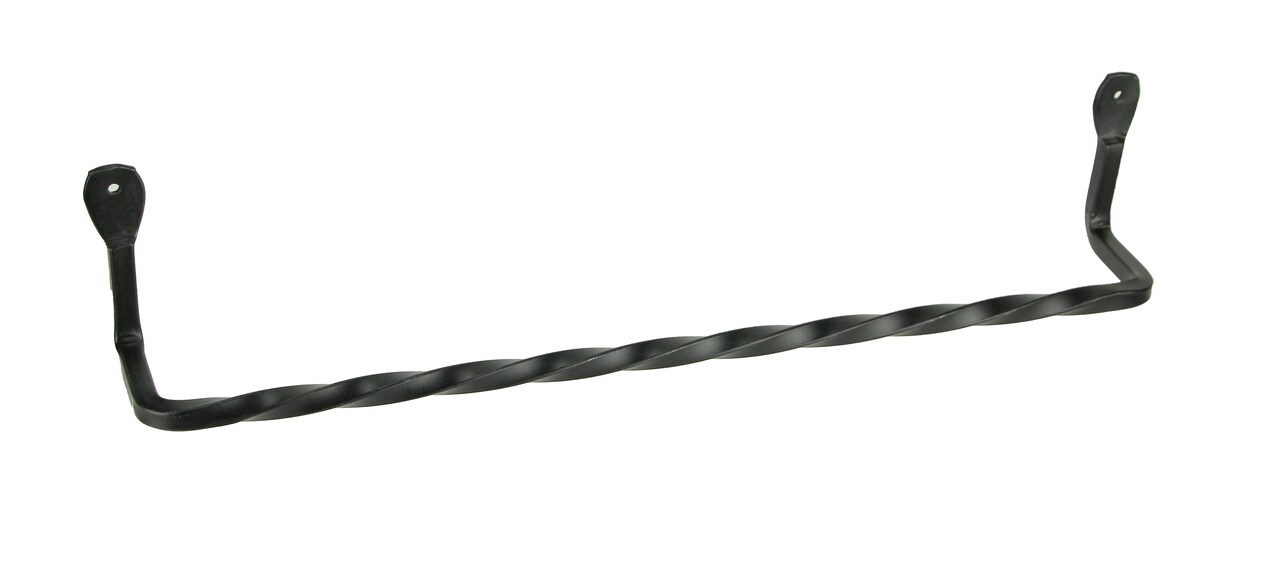 Hand Forged Wrought Iron Wall Mounted Towel Holder Primitive Decor 17 inch